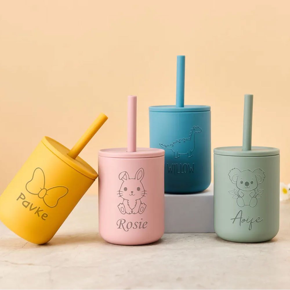 Gobelet à paille en silicone p - Baby Food Jars With Lids avis et prix